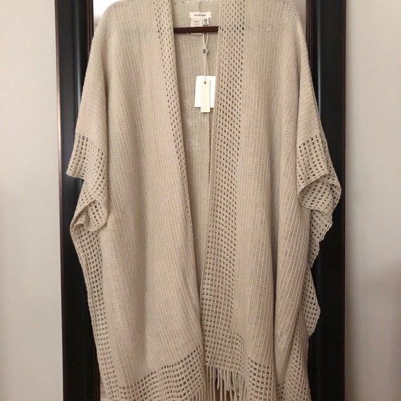 NWT Max Studio one size fits all knit cardigan tan - Picture 1 of 8